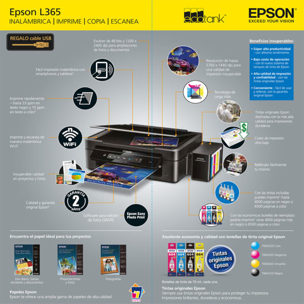 IMPRESORA EPSON L365 - Imagen 5