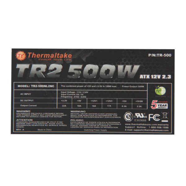 FUENTE THERMALTAKE  500W - Imagen 2