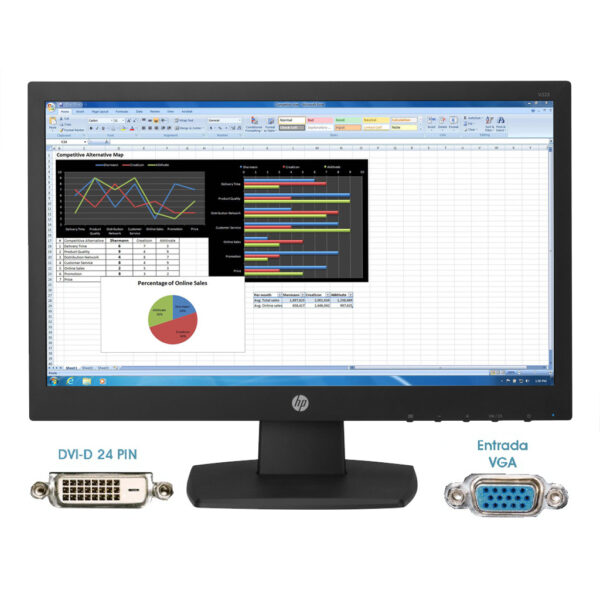 MONITOR HP 21.5" LED
