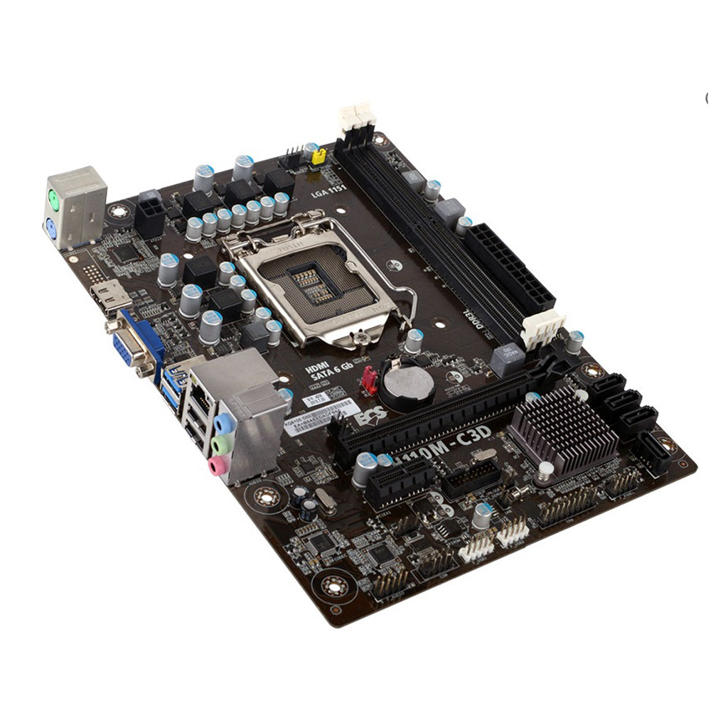 MOTHER BOARD ECS H110M-C3D 1151 DDR3 - Imagen 2