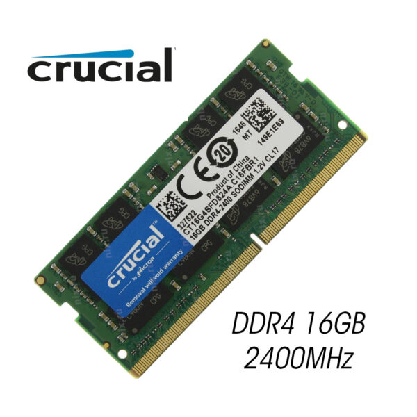 MEMORIA 16GB DDR4 2400 CRUCIAL NOTEBOOK