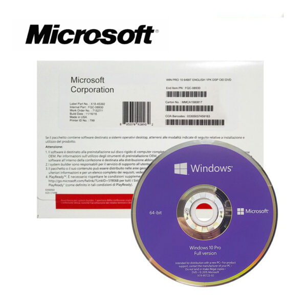 LICENCIA WINDOWS 10 PRO 64BITS SPA