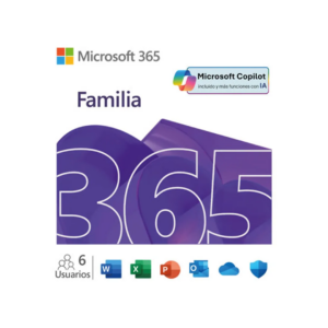 MICROSOFT 365 FAMILY 6 DISPOSITIVOS 1AÑO DIGITAL KEY
