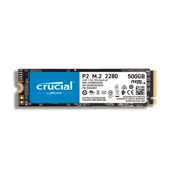 UNIDAD SSD M.2 NVMe 500GB CRUCIAL P3