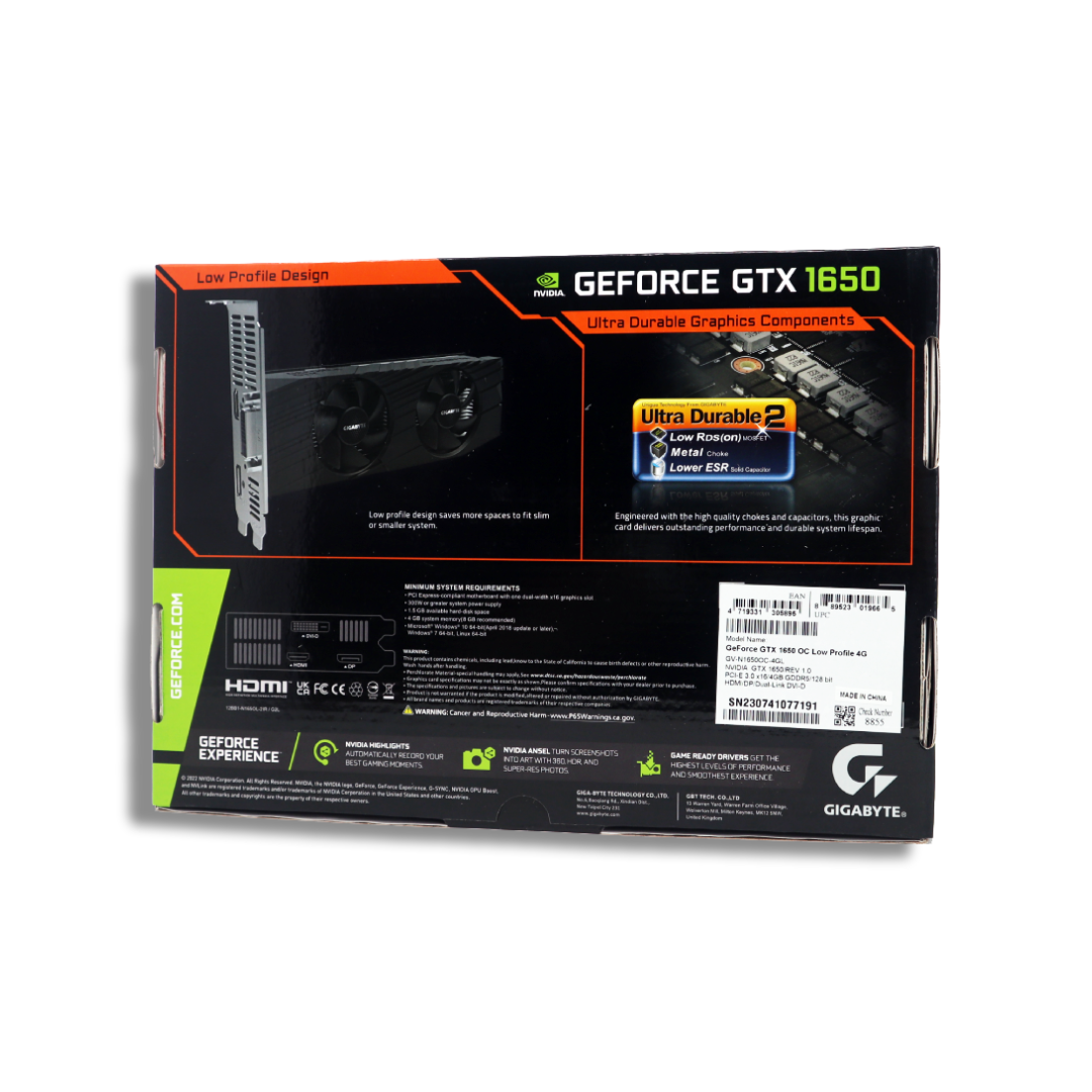 TARJETA DE VIDEO GeForce 4GB GTX 1650 GDDR5 128bit GIGABYTE - Imagen 3