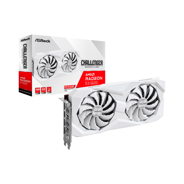 TARJETA DE VIDEO ASROCK 8GB RX 6600 CHALLENGER WHITE