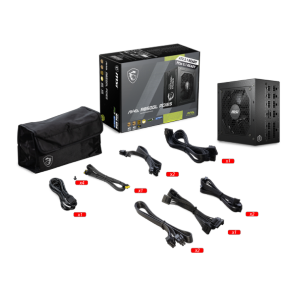 FUENTE DE PODER 850W MSI A850GL MODULAR - Imagen 4