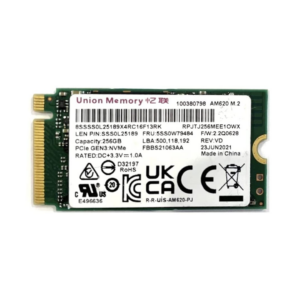 UNIDAD SSD M.2 PCIe 256GB 2242 UNION MEMORY BULK