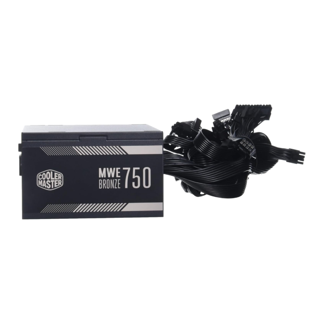 FUENTE DE PODER COOLER MASTER MWE 750 BRONZE V2 80 750W PLUS NO MODULAR ATX MPE-7501 ACAABUS NEGRO - Imagen 3