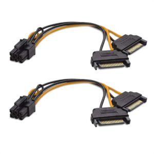 CABLE MATTERS 2 PACK 6 PIN PCIE TO 2X SATA POWER CABLE