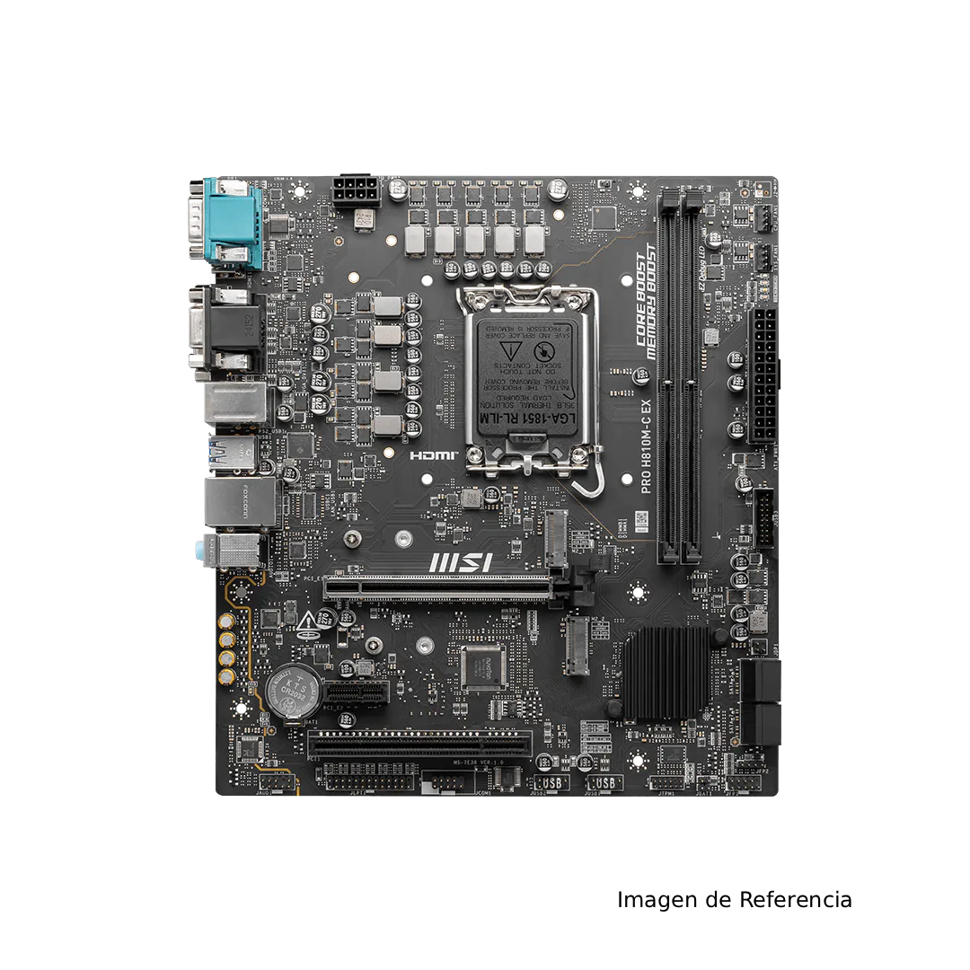 MOTHERBOARD ECS H810M LGA 1851 DRR5 - Imagen 2
